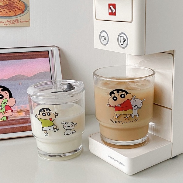 Cốc, Ly Hai Tầng Size Thấp Shin Cậu Bé Bút Chì