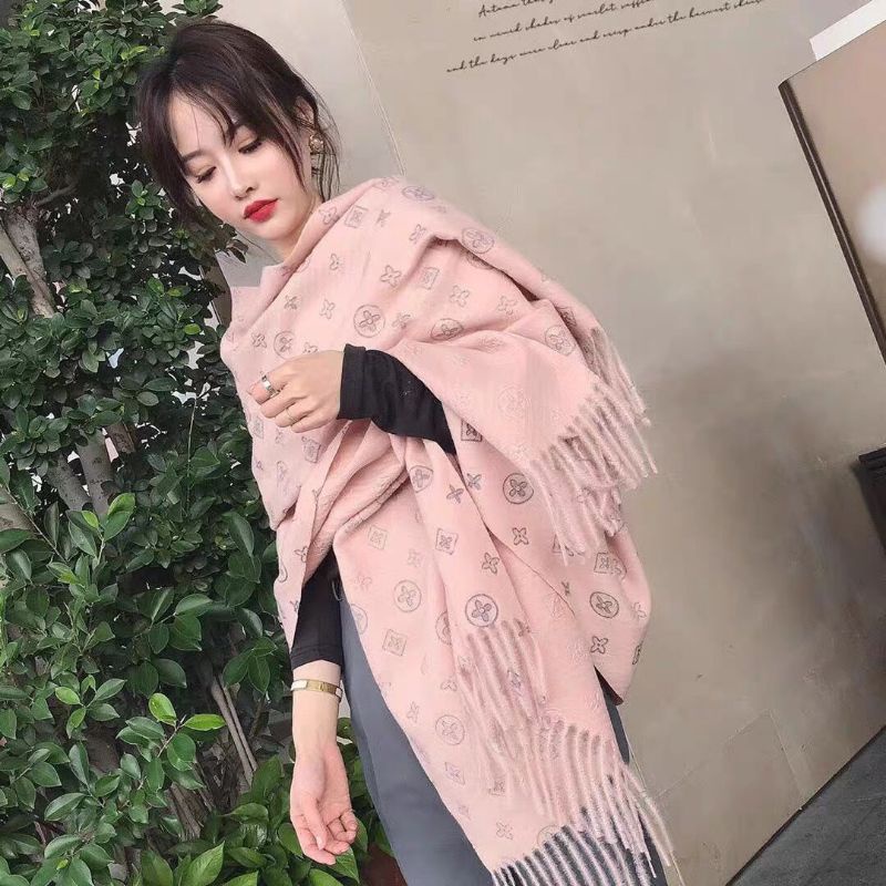 Khăn choàng cổ họa tiết LV thời trang giữ ấm 70x190cm