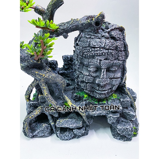 TIỂU CẢNH ANGKOR TRANG TRÍ BỂ CÁ, NON BỘ 20X12X20CM