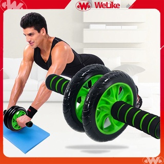 Máy tập cơ bụng bánh xe màu xanh lá , con lăn tập bụngwelike 