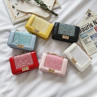 Túi Đeo Chéo Vai Hình Vuông Nhỏ Đính Sequin Dễ Thương Thời Trang 2020 Cho Bé Gái