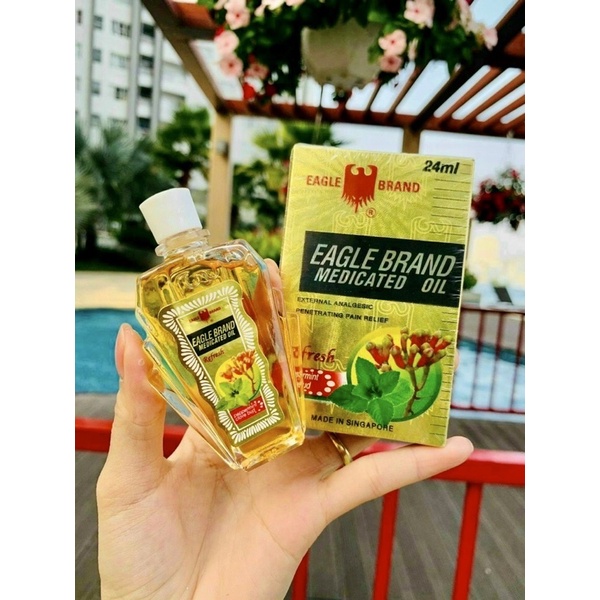 [HÀNG CHUẨN] DẦU GIÓ XANH MỸ VÀNG TRẮNG CON Ó 2 NẤC 24ml