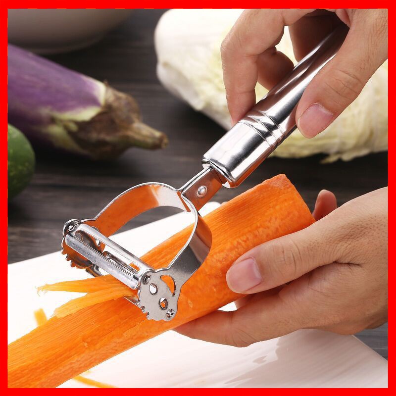 Nạo sợi, bào vỏ Inox 3 in 1 - Dụng cụ nạo rau của quả đa năng
