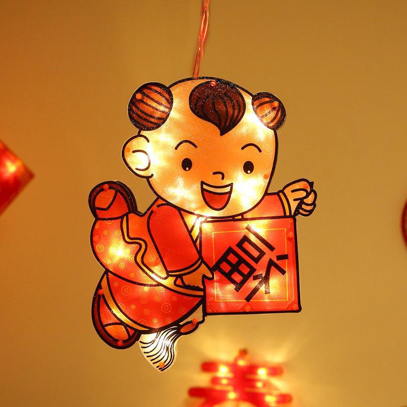 Dây đèn trang trí năm mới thiết kế hoạt hình đáng yêu