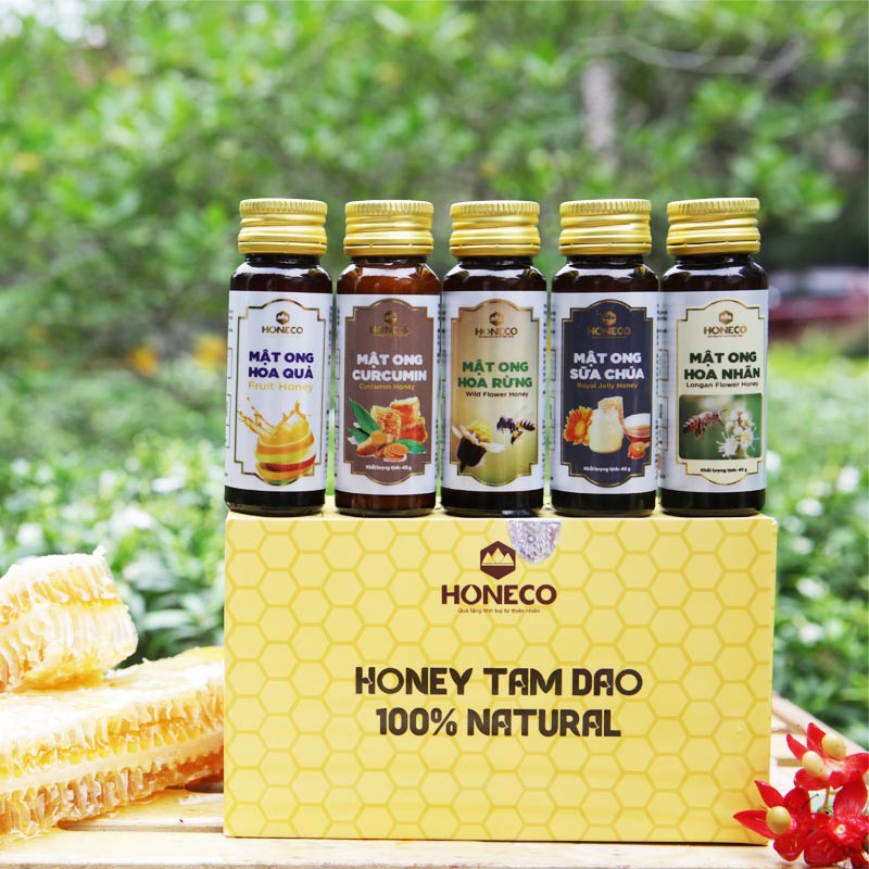 (Honeco )Mật ong chai nhỏ dùng thử, các vị