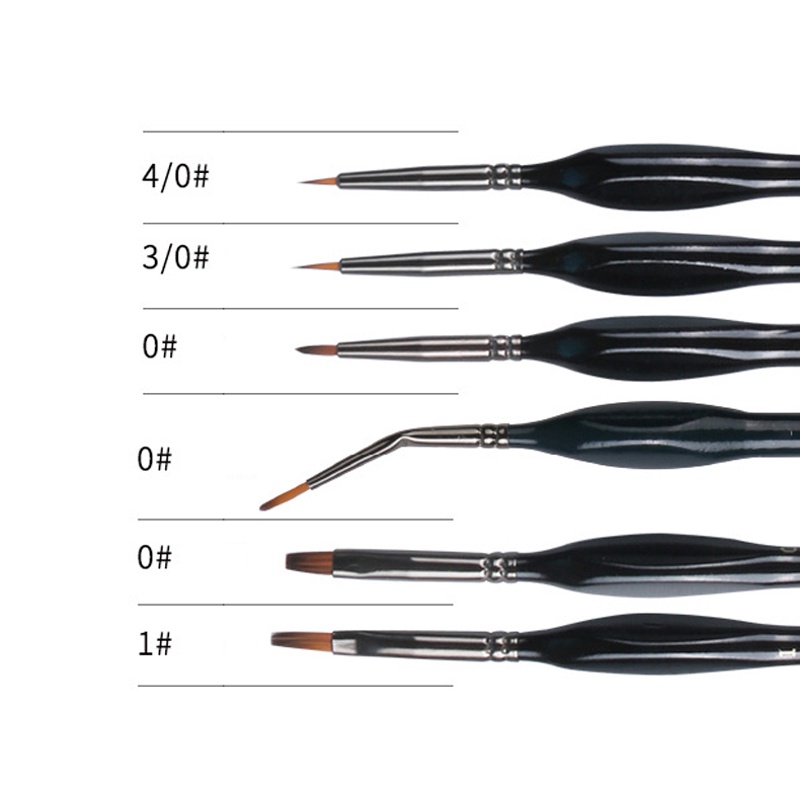 Set 6 Cọ Vẽ Tranh Sơn Dầu Chuyên Dụng