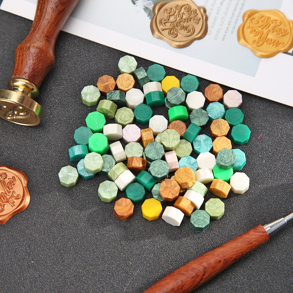 Set 30/100 Hạt Sáp Niêm Phong Thư Phong Cách Vintage Độc Đáo