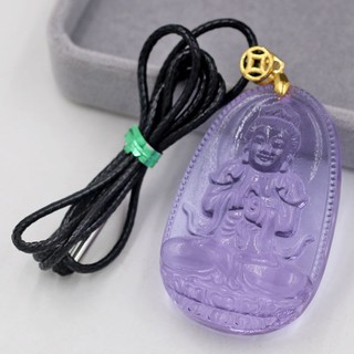 Mặt Phật Đại Nhật Như Lai 5 cm pha lê tím