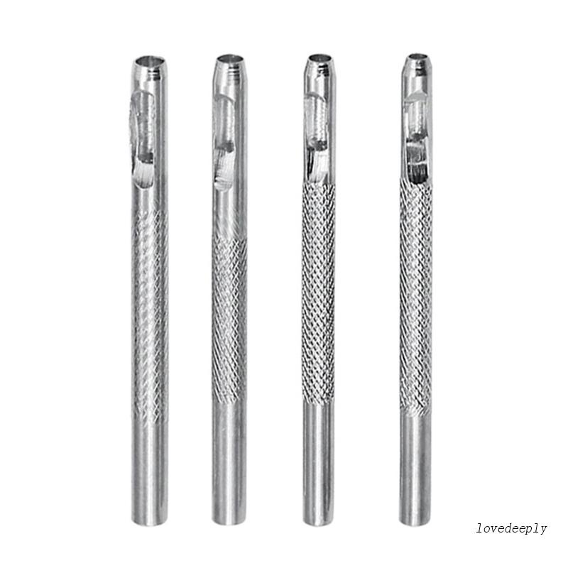Dụng Cụ Đục Lỗ Dây Da Đồng Hồ Bằng Thép Carbon 4 Kích Cỡ