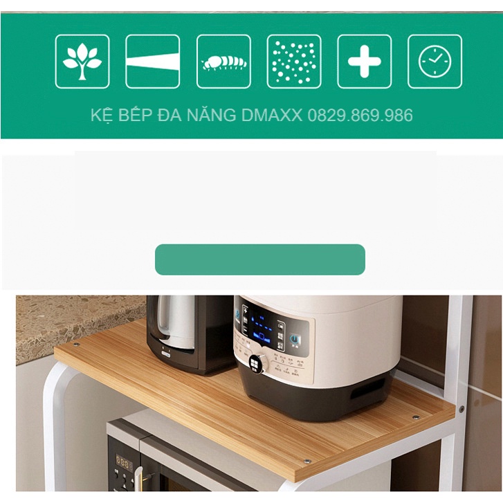 Kệ Bếp Đa Năng, Kệ Lò Vi Sóng Để Nồi Nướng, Nồi Chiên Không Dầu DMAXX