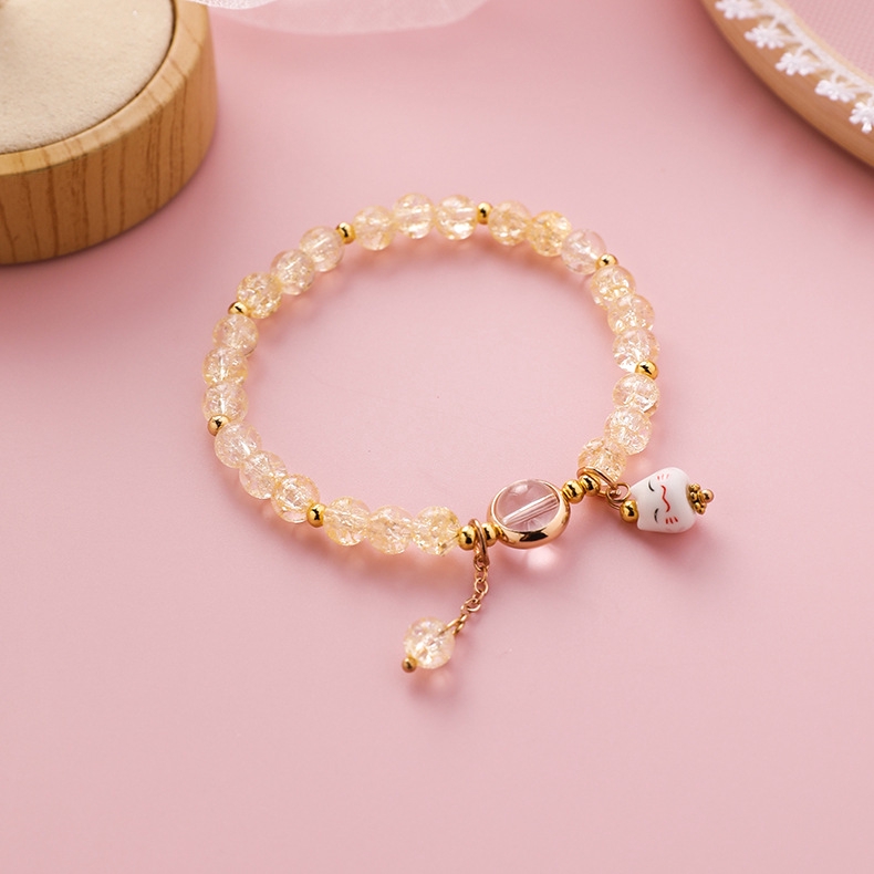 XiaoboACC Vòng Tay Đính Đá Pha Lê Nhiều Màu Sắc Thời Trang | BigBuy360 - bigbuy360.vn