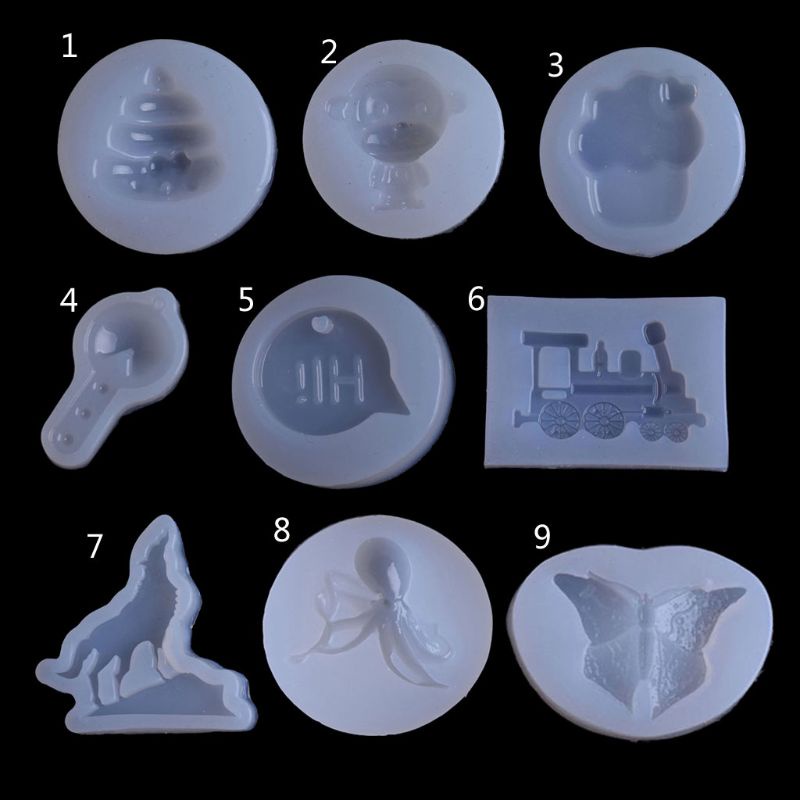 Khuôn Silicone Làm Móc Khóa / Kem / Đồ Trang Sức Hình Sói Độc Đáo