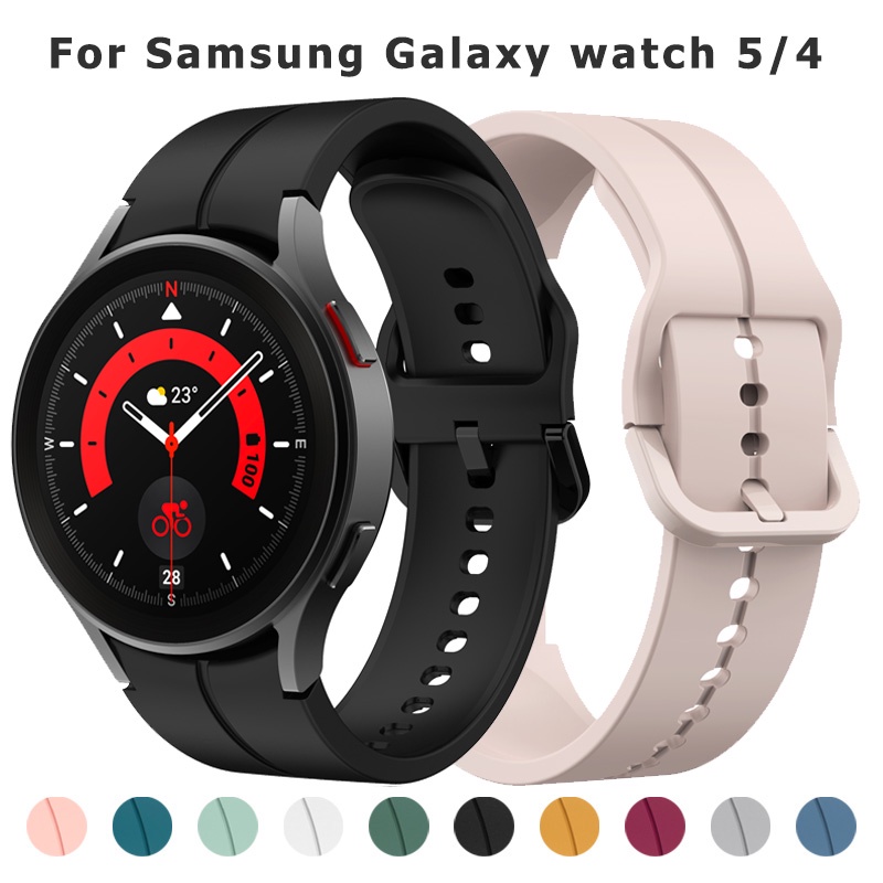 Dây Đeo Thể Thao Bằng Silicone Cho Đồng Hồ Thông Minh Samsung Galaxy Watch 4 5 40 44Mm 5 Pro 45Mm 4 Classic 42 46Mm