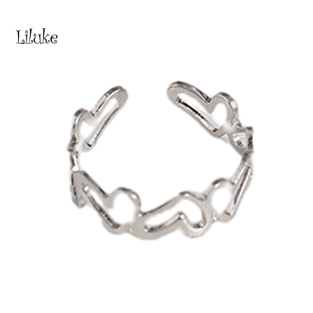 Nhẫn Hợp Kim Mạ Vàng / Bạc Kiểu Dáng Đơn Giản Thời Trang Cho Nữ