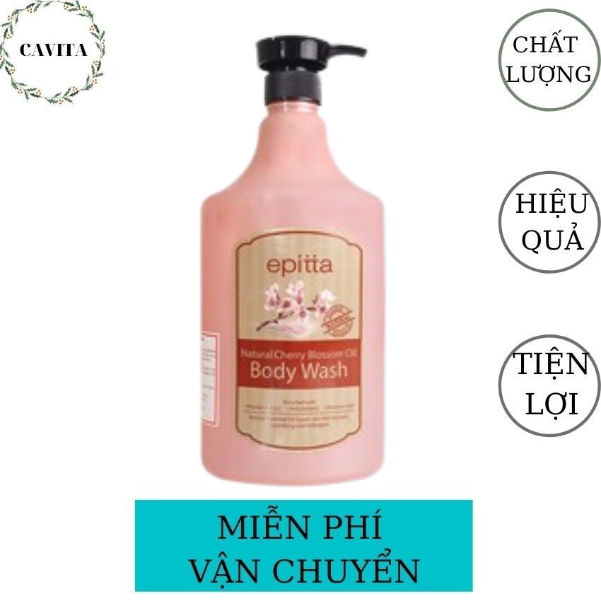 Sữa Tắm Dưỡng Ẩm Epitta 1200ml Malaysia CAVITA giúp da mịn màng, hương nước hoa, lưu hương lâu