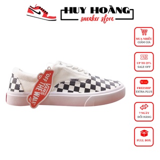 Giày VANS caro buộc dây Cao Cấp nam nữ giá rẻ - Giày thể thao sneaker nam nữ VANS caro classic Full Box