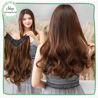 Tóc giả nữ kẹp phồng chữ V, tóc giả xoăn sóng dài, dày mềm mại tự nhiên - Cô nàng sư tử