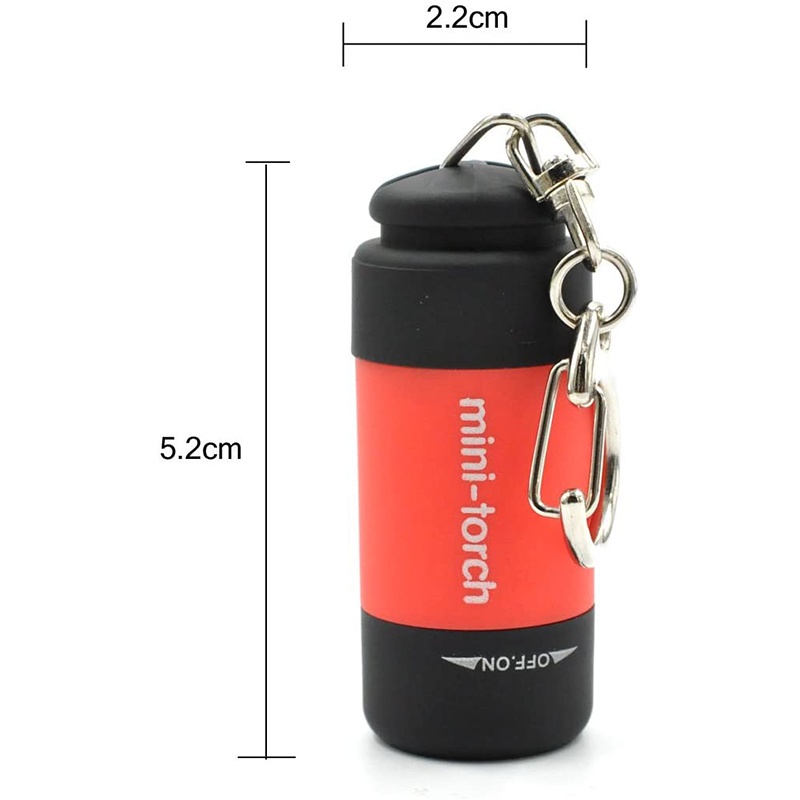 1 Móc Khóa Đèn Pin LED Mini Sạc USB Chống Nước