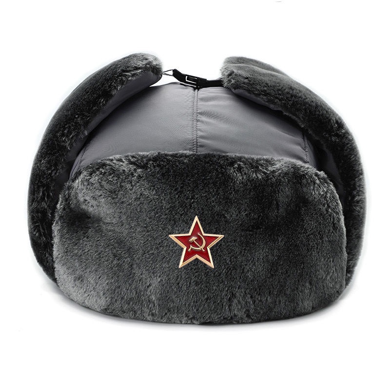 Soviet Mũ Giữ Ấm Bảo Vệ Tai Chống Gió Chống Thấm Nước Dành Cho Nam Và Nữ Khi Lái Xe Ngoài Trời