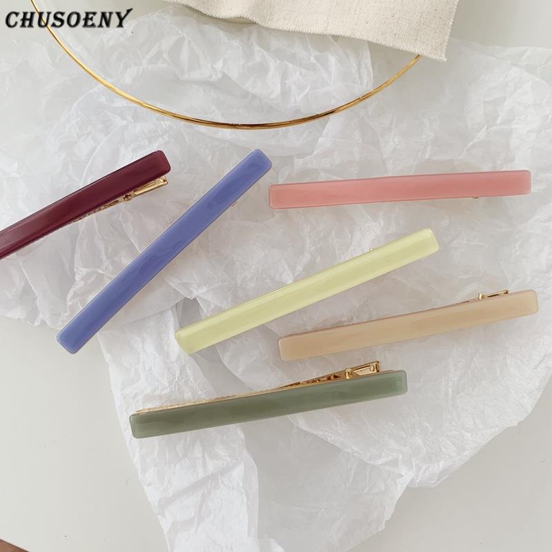 Kẹp Tóc Nhựa Acrylic Màu Kẹo Ngọt Phong Cách Hàn Quốc Dễ Thương