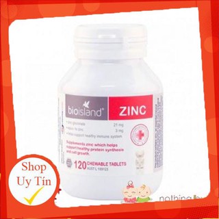 [ CHÍNH HÃNG ] Viên uống bổ sung Kẽm cho trẻ Bio Island Zinc 120 Chewable Tablets