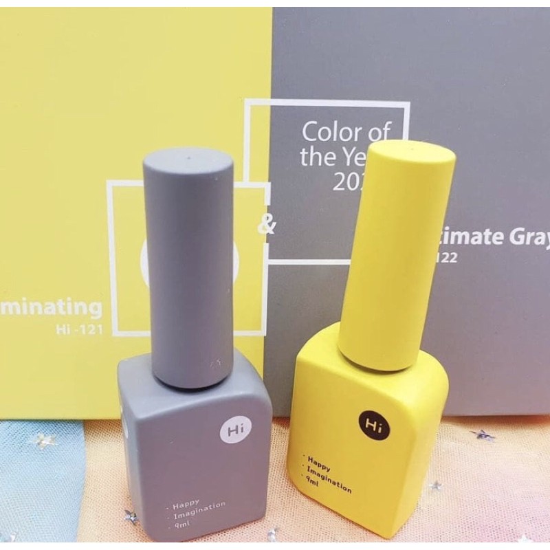 ♻️FREESHIP - CHÍNH HÃNG ♻️ Bộ sản phẩm sơn gel cao cấp Hi gel tone màu vàng chanh và tone màu xám
