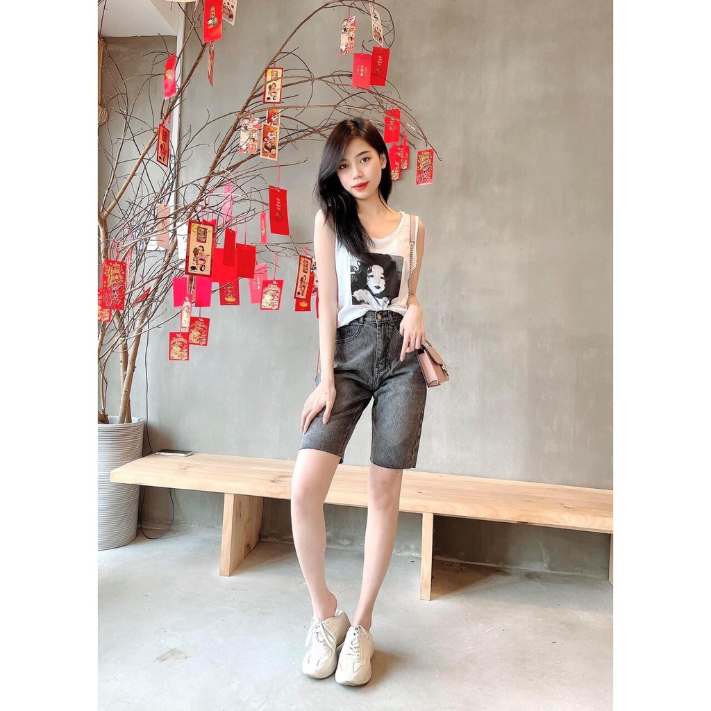 [ THOÁNG ĐÃNG ] QUẦN JEAN NGỐ LỬNG NỮ LƯNG CAO MÀU XÁM LAI TUA FORM BAGGY CAO CẤP NITI ĐỦ SIZE S, M, L PHỐI ĐỒ CỰC DỄ