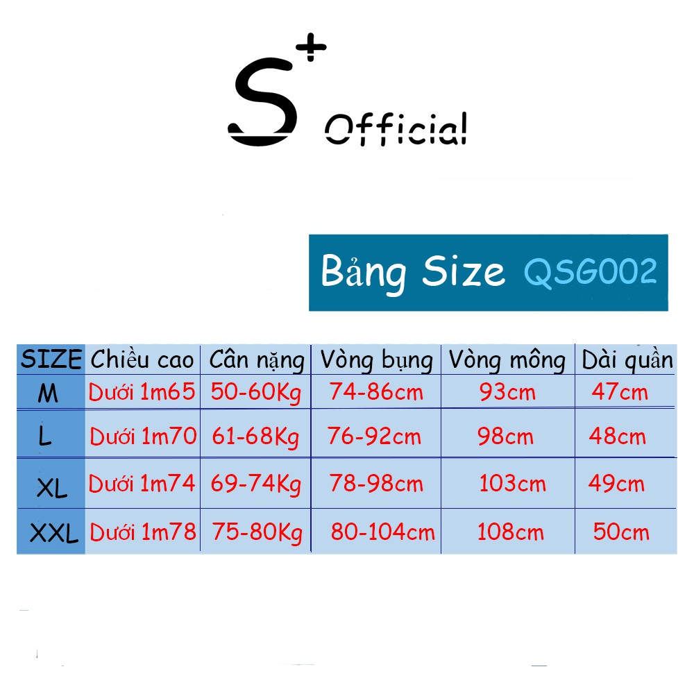 Quần đùi thể thao nam Splus QSG002 vải gió chun trơn mát co giãn thoải mái. | BigBuy360 - bigbuy360.vn