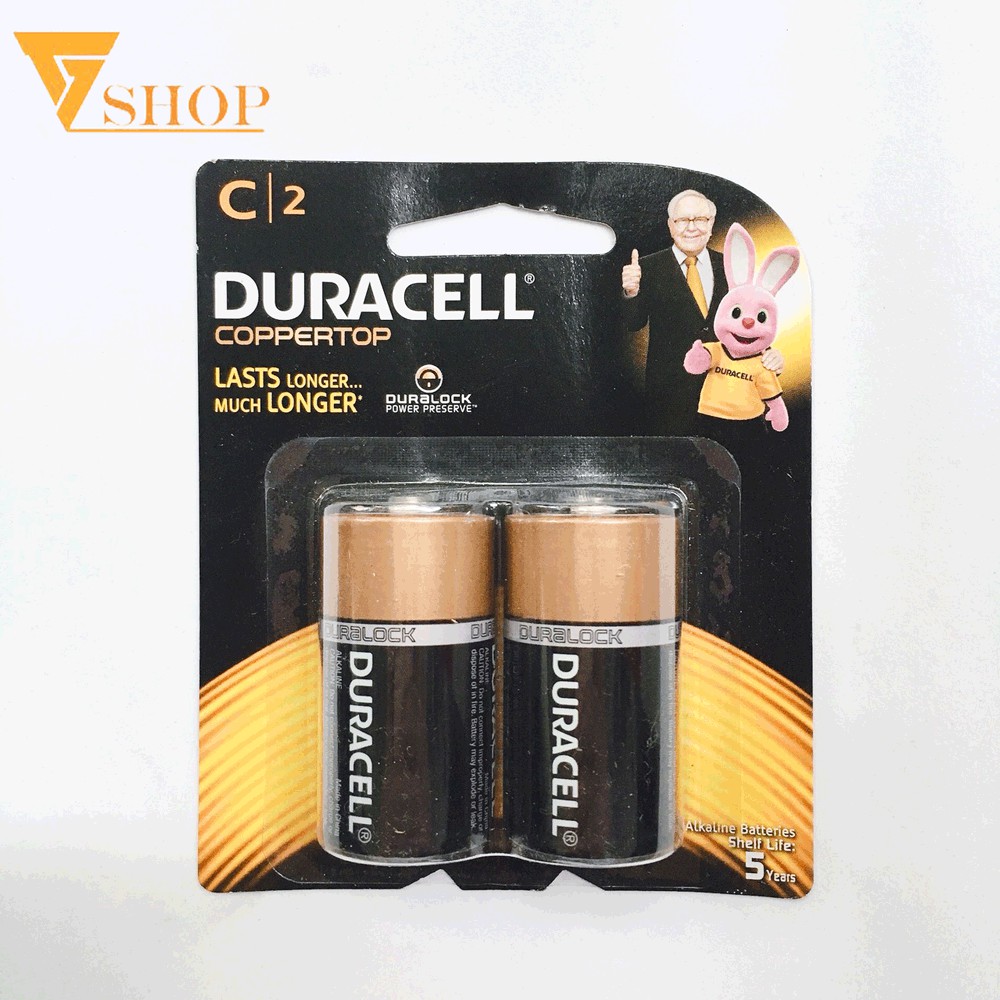 1 vỉ pin Duracell Trung Alkaline Chính Hãng