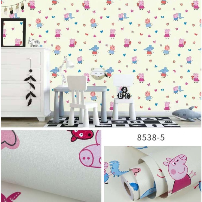 Decal giấy dán tường THÚ NGỐ VÀNG KEM khổ 45cm keo sẵn
