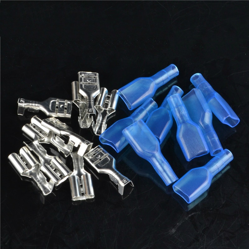 Bộ 50 Đầu Nối Dây 2.8/4.8/6.3mm Kèm 50 Đầu Nối Cái Ốp