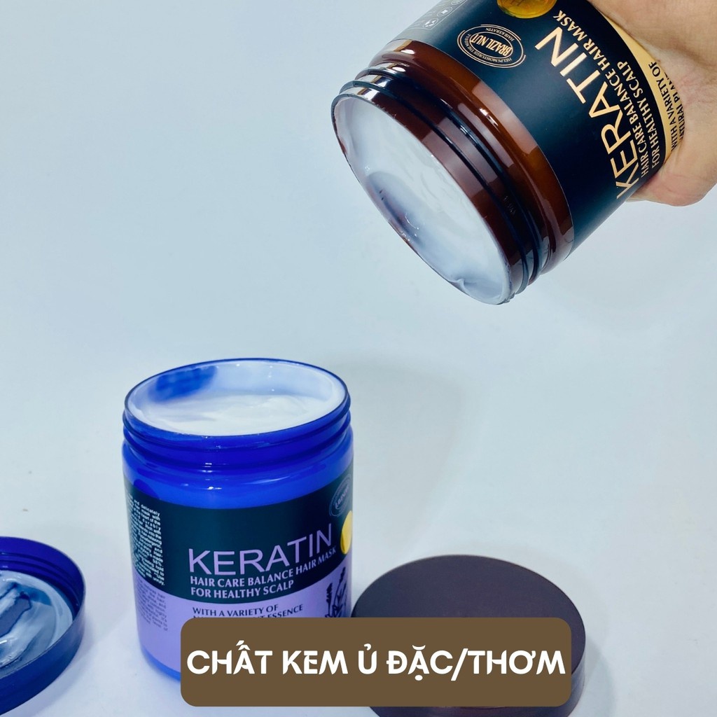 Kem ủ tóc KERATIN COLLAGEN 1000ML LAVENDER BRAZIL NUT - Ủ Hấp Tóc Cung Cấp Cưỡng Chất KERATIN
