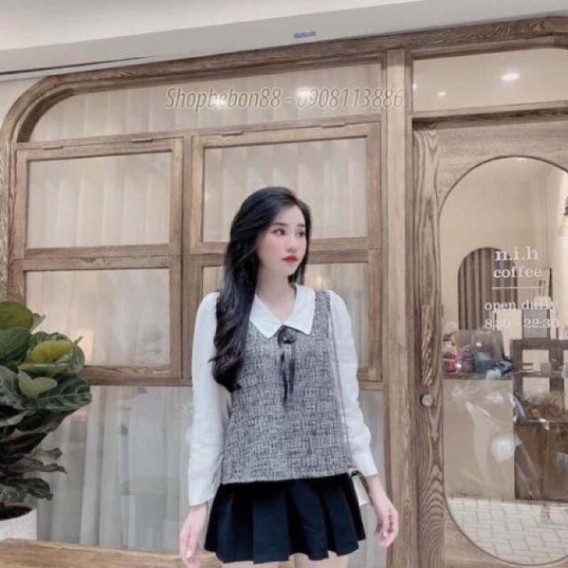 [Mã WAMT10K giảm 10k cho đơn 0k] Áo dạ phối sơ mi QC