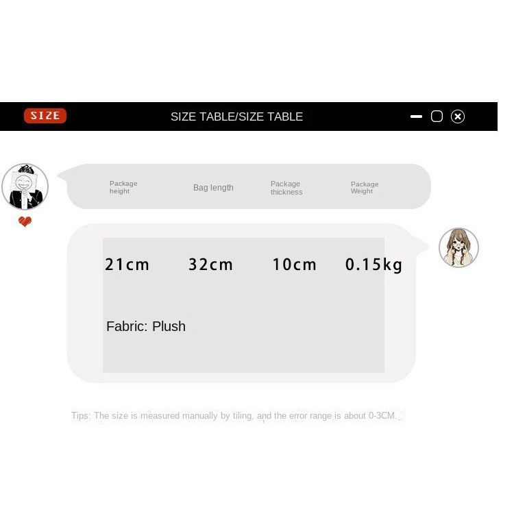 Túi Xách Đeo Vai Hình Thú Hoạt Hình Nhồi Bông Đáng Yêu Dành Cho Nữ