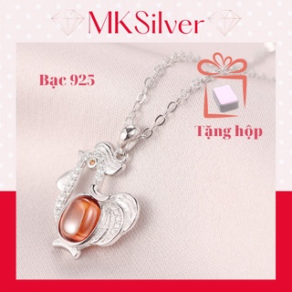 Dây chuyền bạc nữ Vòng Cổ nữ bạc ý S925 Gà trống phong cách Hàn Quốc xinh xắn