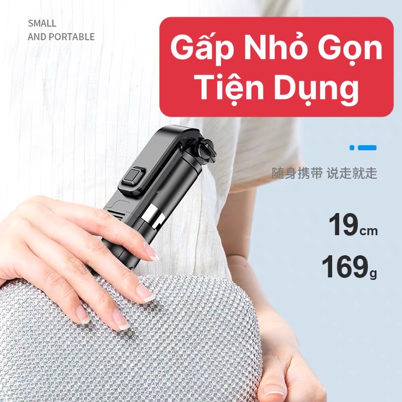 Gậy Chụp Ảnh Selfie Kèm Điều Khiển Từ Xa Remote Kiêm Tripod Giá Đỡ Điện Thoại