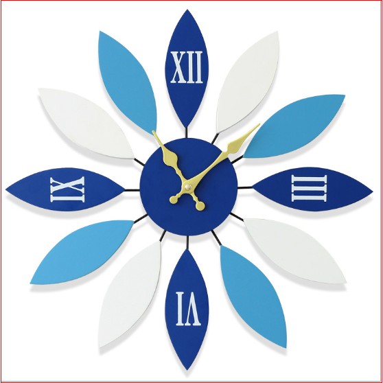 Đồng hồ treo tường Cánh hoa xanh Mã 1662B chính hãng JJT