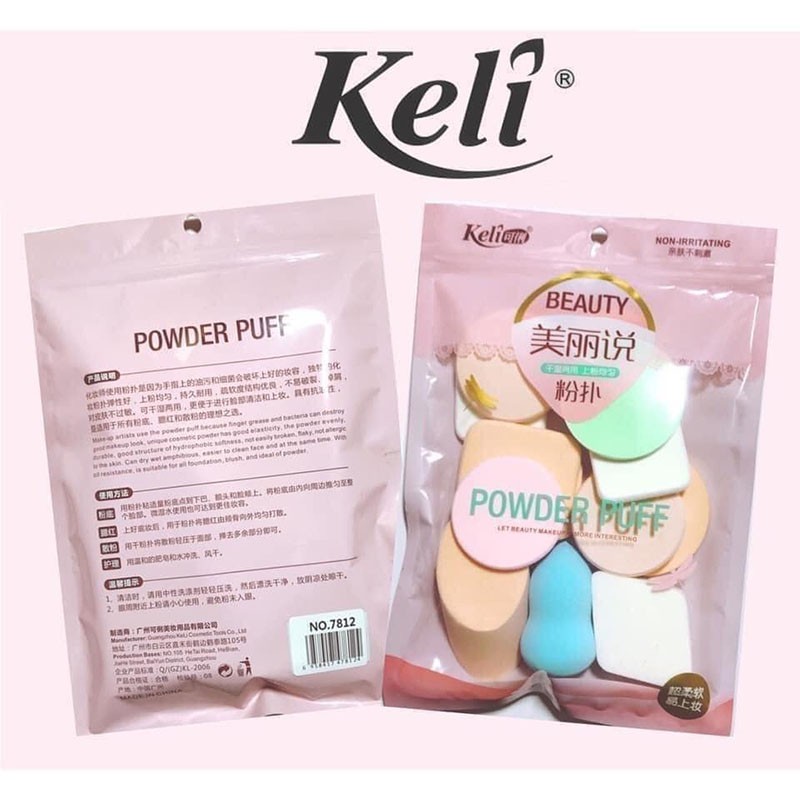 Sét 13 Bông Mút Trang Điểm, Dặm Phấn Chính Hãng Keli- Hàng Chuẩn-Violet_Store | BigBuy360 - bigbuy360.vn