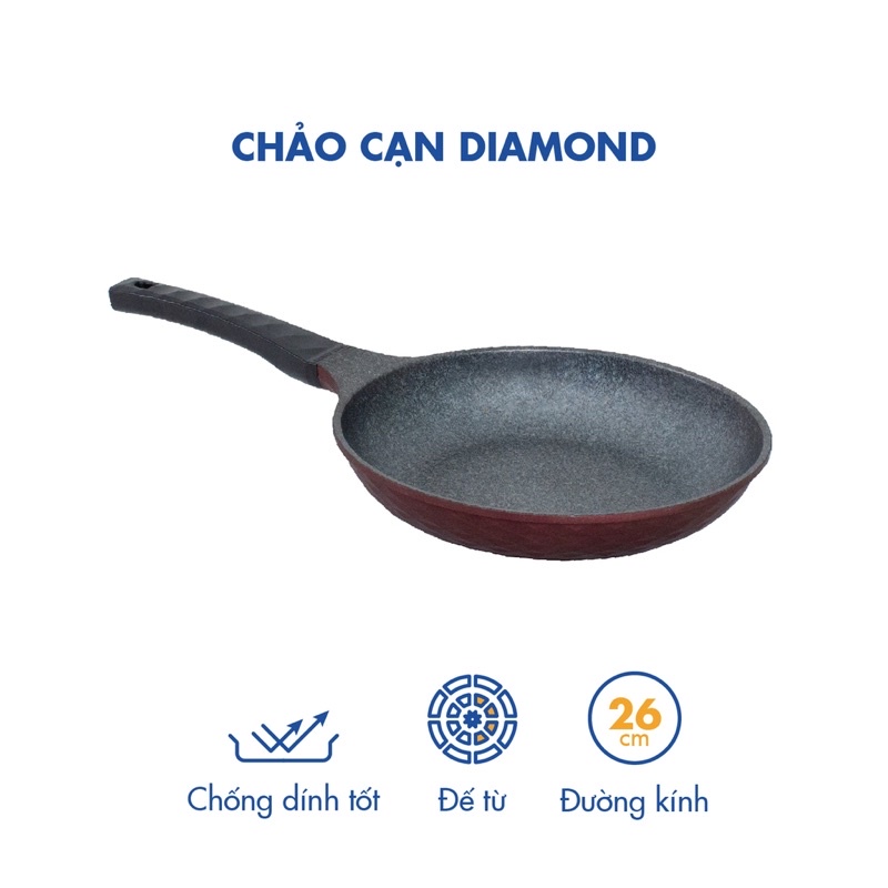 Chảo Chống Dính Bếp Từ Vân Đá Diamond Korea King Cao Cấp - Nhập Khẩu Hàn Quốc