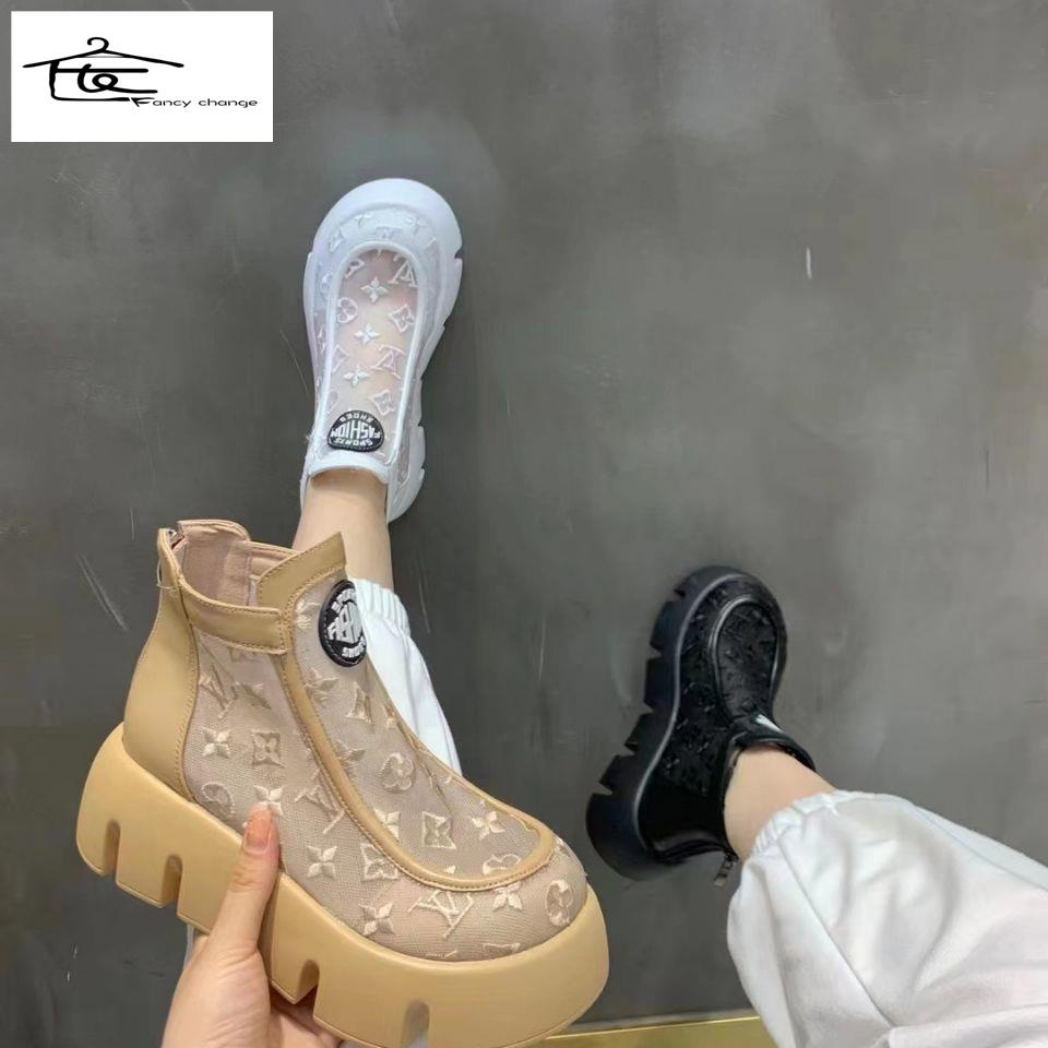 Giày Bốt Martin Đế Dày Phối Lưới Thoáng Khí Thời Trang Mùa Hè Hàng Mới Dành Cho Bé Gái 2022