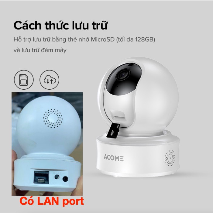 Tuya giải pháp - Camera IP Wifi Thông Minh Trong Nhà ACOME APC03 - Tuya- Độ Phân Giải 1080P 200MP- Hàng Chính Hãng | WebRaoVat - webraovat.net.vn