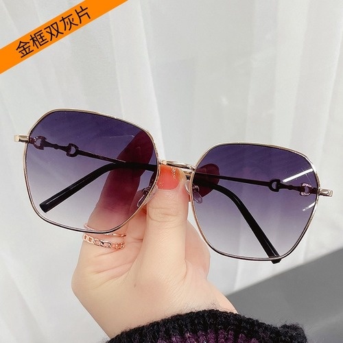 Kính mát gọng vuông kim loại thời trang cho nam nữ