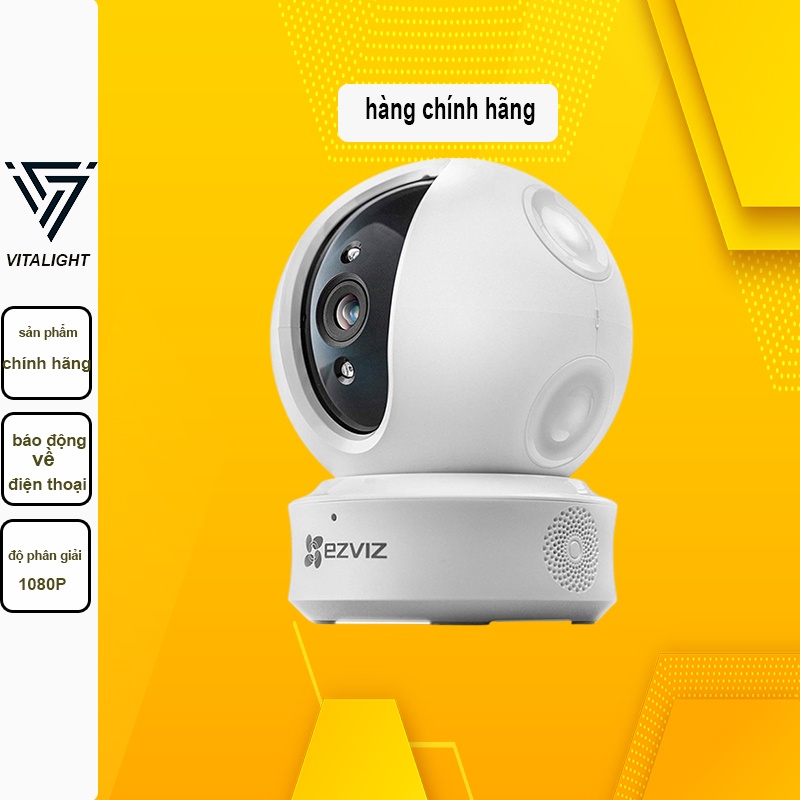 Camera wifi an ninh cảnh báo về điện thoại EZVIZ C6N 4Mb độ phân giải 2k có loa mic đàm thoại 2 chiều VITALIGHT