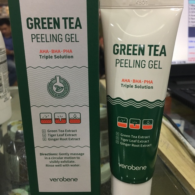 Tẩy da chết trà xanh - VEROBENE GREEN TEA PEELING GEL