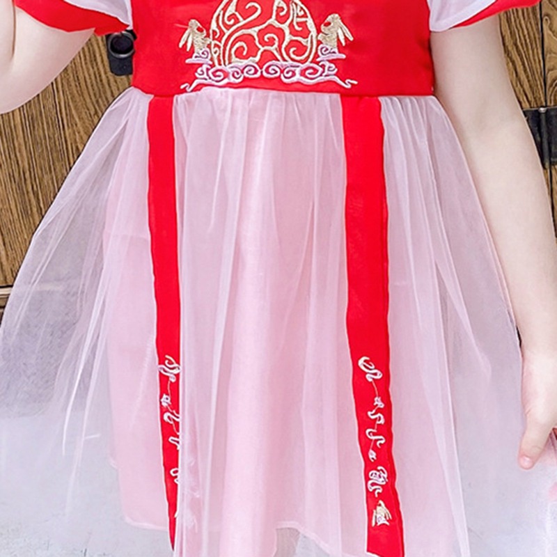 Bộ Đầm Thêu Hình Thỏ Dễ Thương Phong Cách Trung Hoa Dành Cho Bé Gái 0-4 Tuổi Se7En