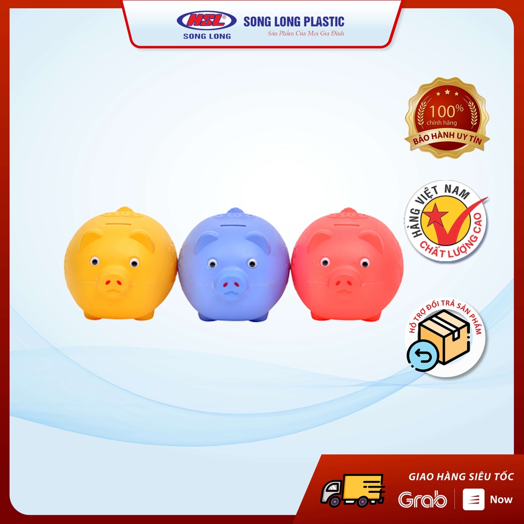 Lợn nhựa tiết kiệm tiền cho bé size trung Song Long Plastic