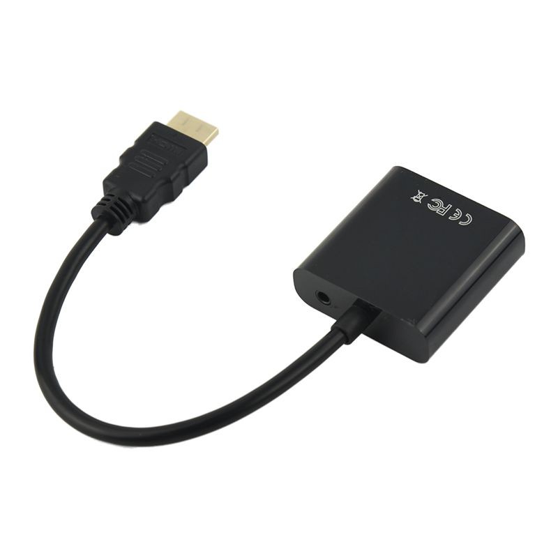 Bộ Chuyển Đổi Hdmi Sang Vga + Giắc Cắm 3.5 mm Full Hd 1080p