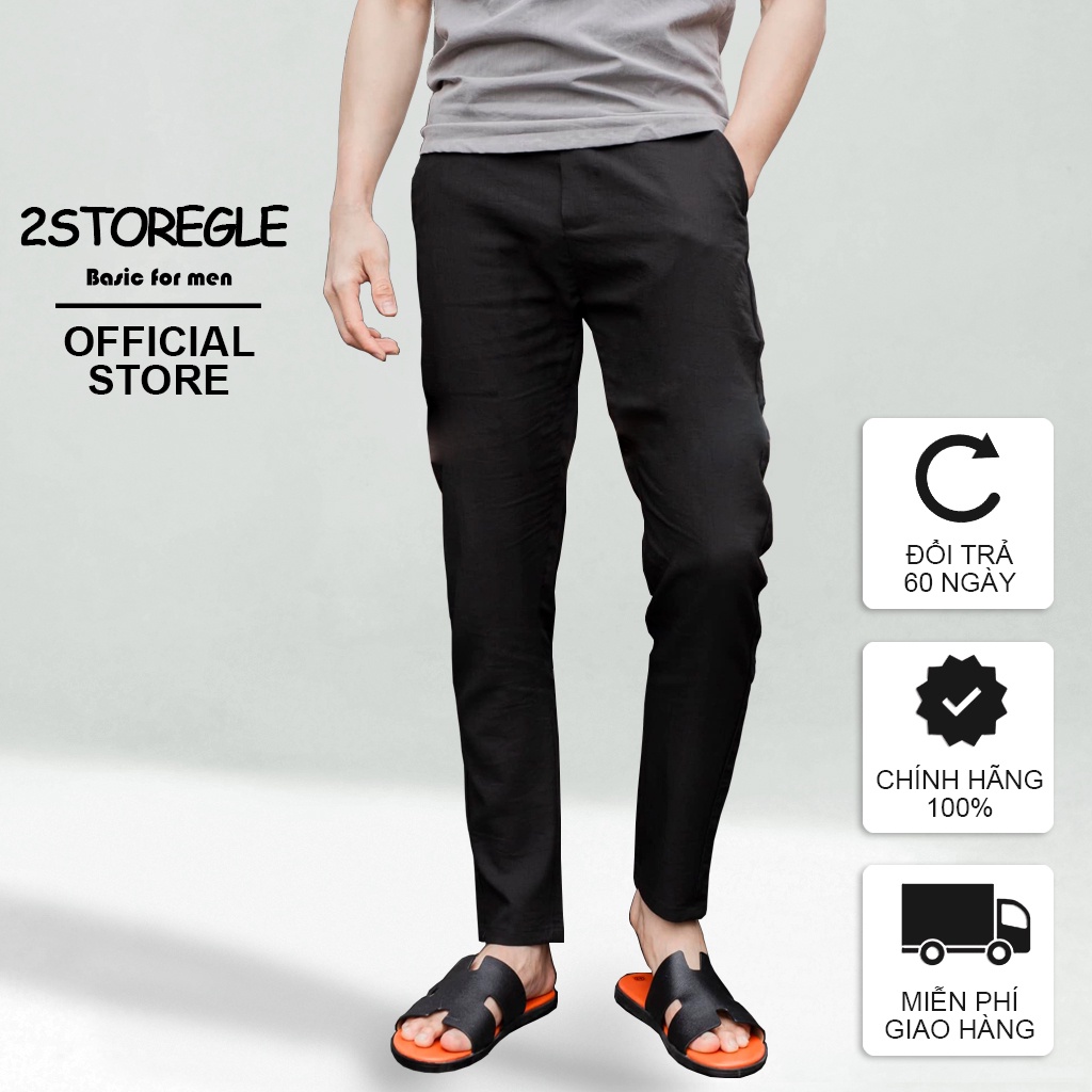 Quần Đũi Dài Nam 2STOREGLE Dáng Vừa Chất Mịn Mát Vải Không Xù Lông Không Bai Gião Không Phai Màu
