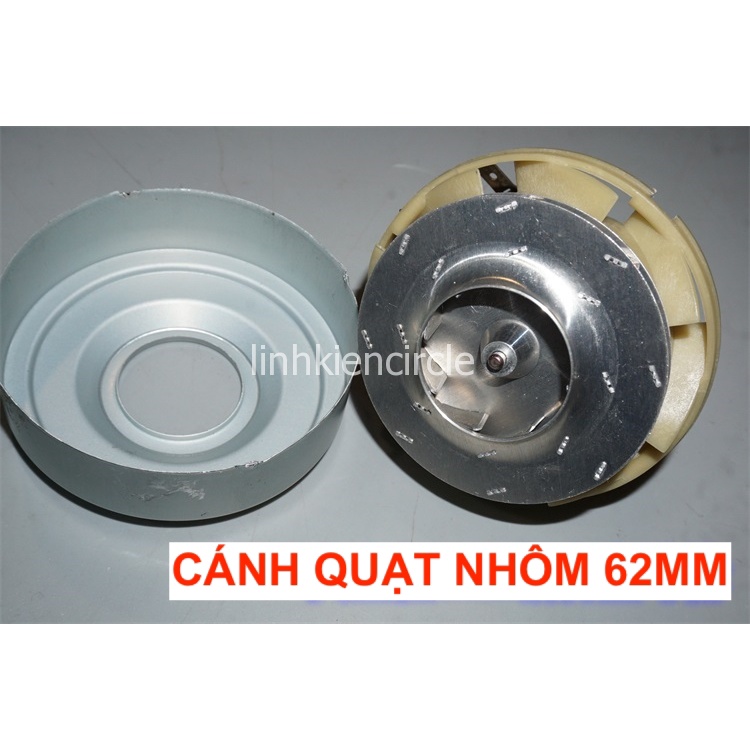 Motor lõi hút bụi DC 12V - 18V 120W có chổi than quạt nhôm 62mm tốc độ 34500 RPM - LK0404