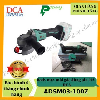 Body máy mài góc dùng pin DCA 20V ADSM03-100Z M14 máy mài góc cầm tay đường kính lưỡi cắt 100mm hiệu suất cao chính hãng
